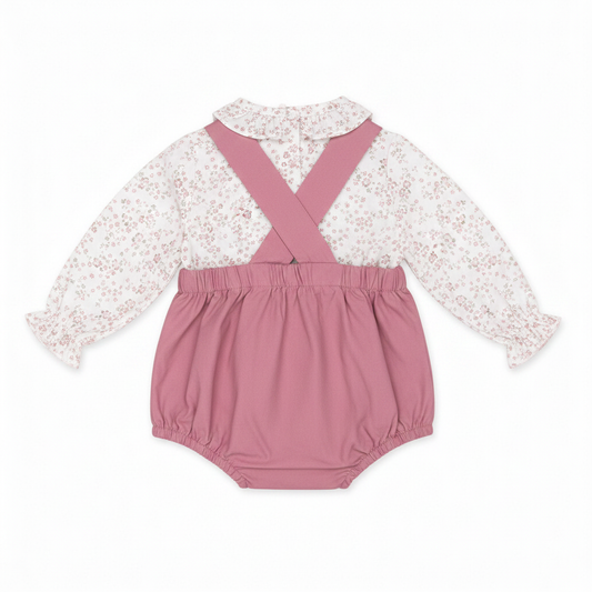 Baby girl romper set - back view