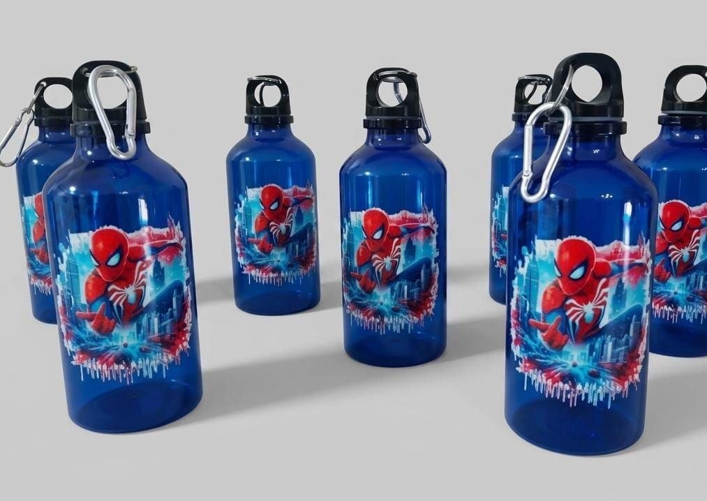 Borraccia Spiderman Con Gancio 400ml