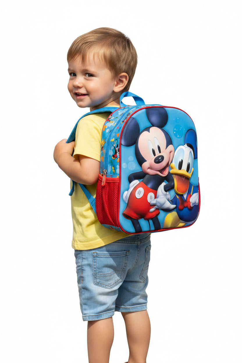 Zaino Asilo 3D Bambini - Zainetto Scuola Materna Stitch Spiderman Barbie Sonic - Idea Regalo Back to School Bambini 3-6 Anni