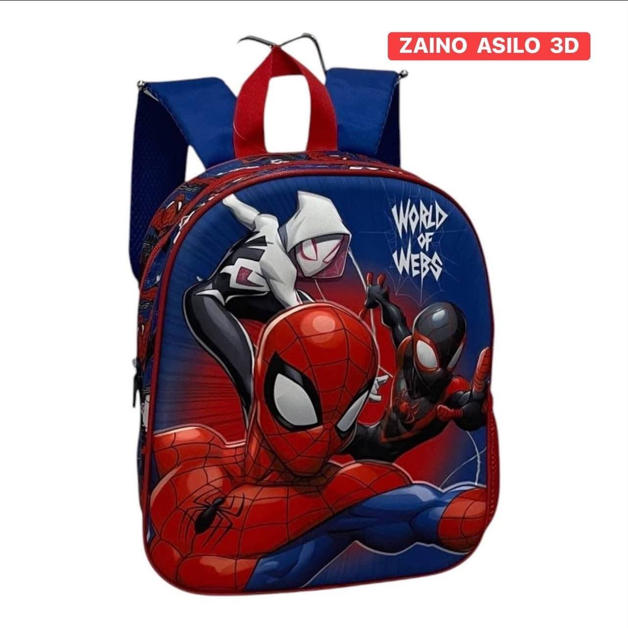Zaino Asilo 3D Bambini - Zainetto Scuola Materna Stitch Spiderman Barbie Sonic - Idea Regalo Back to School Bambini 3-6 Anni