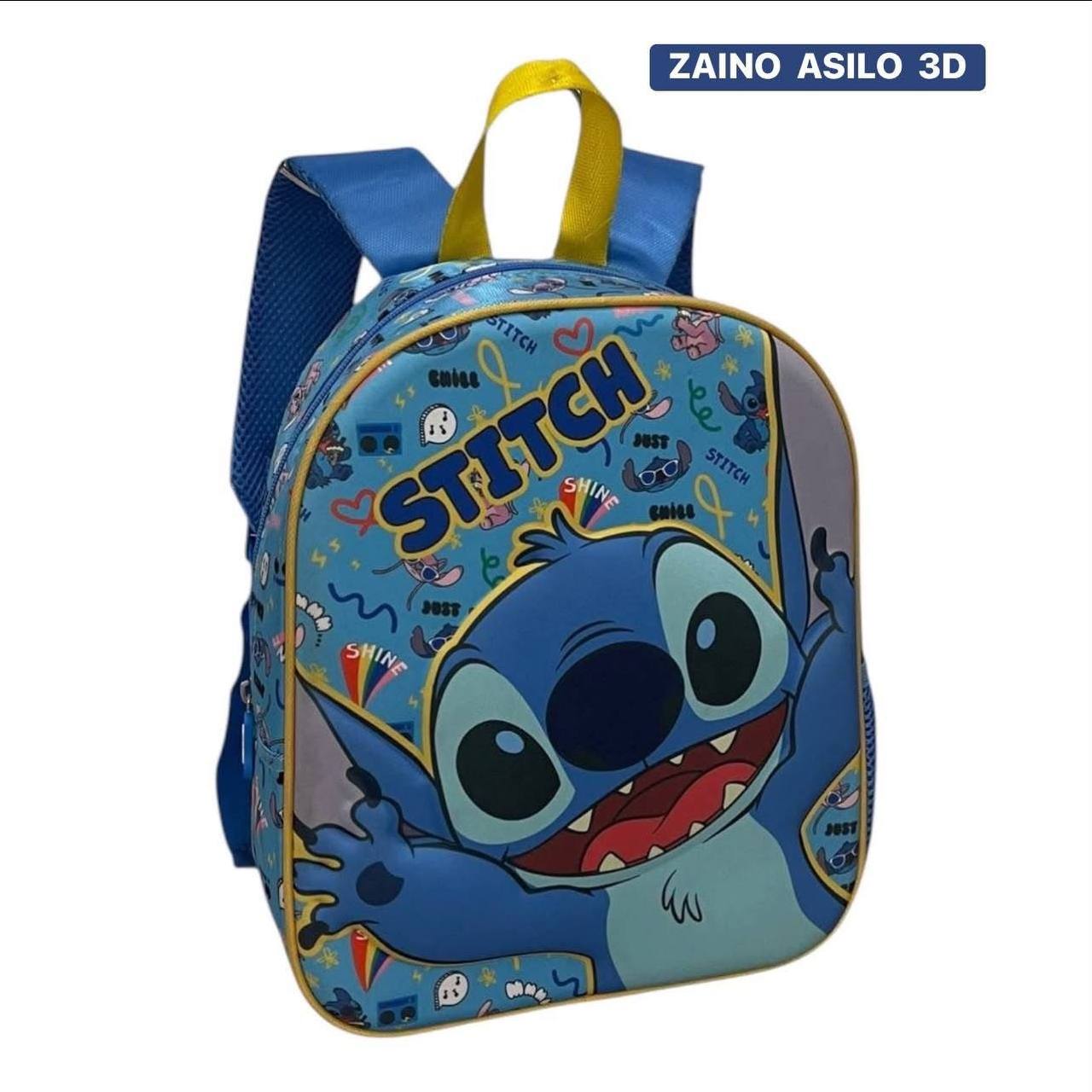 Zaino Asilo 3D Bambini - Zainetto Scuola Materna Stitch Spiderman Barbie Sonic - Idea Regalo Back to School Bambini 3-6 Anni