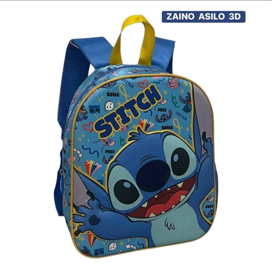 Zaino Asilo 3D Bambini - Zainetto Scuola Materna Stitch Spiderman Barbie Sonic - Idea Regalo Back to School Bambini 3-6 Anni