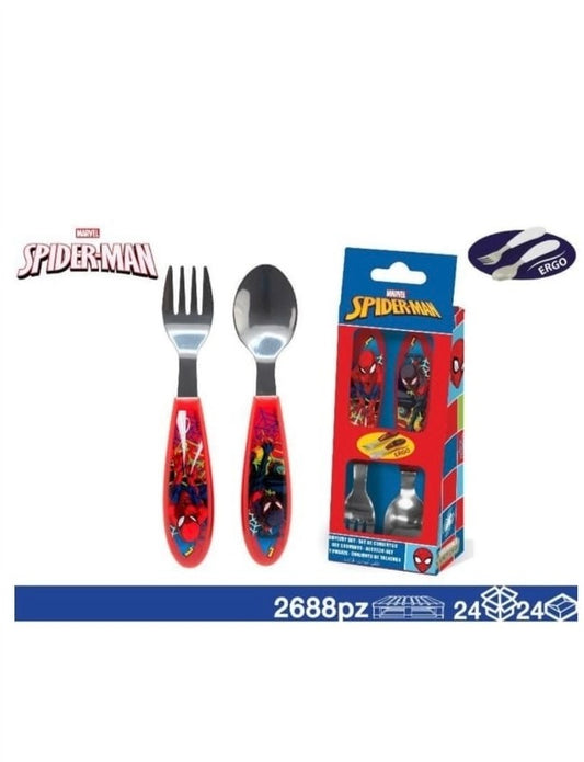 Set cucchiaio+forchetta Spider-man