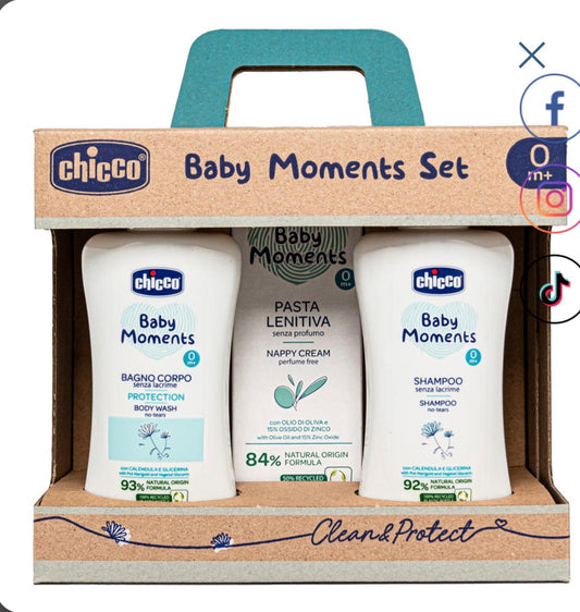 Set Bagnetto Chicco Shampoo+Bagnoschiuma+Crema cambio