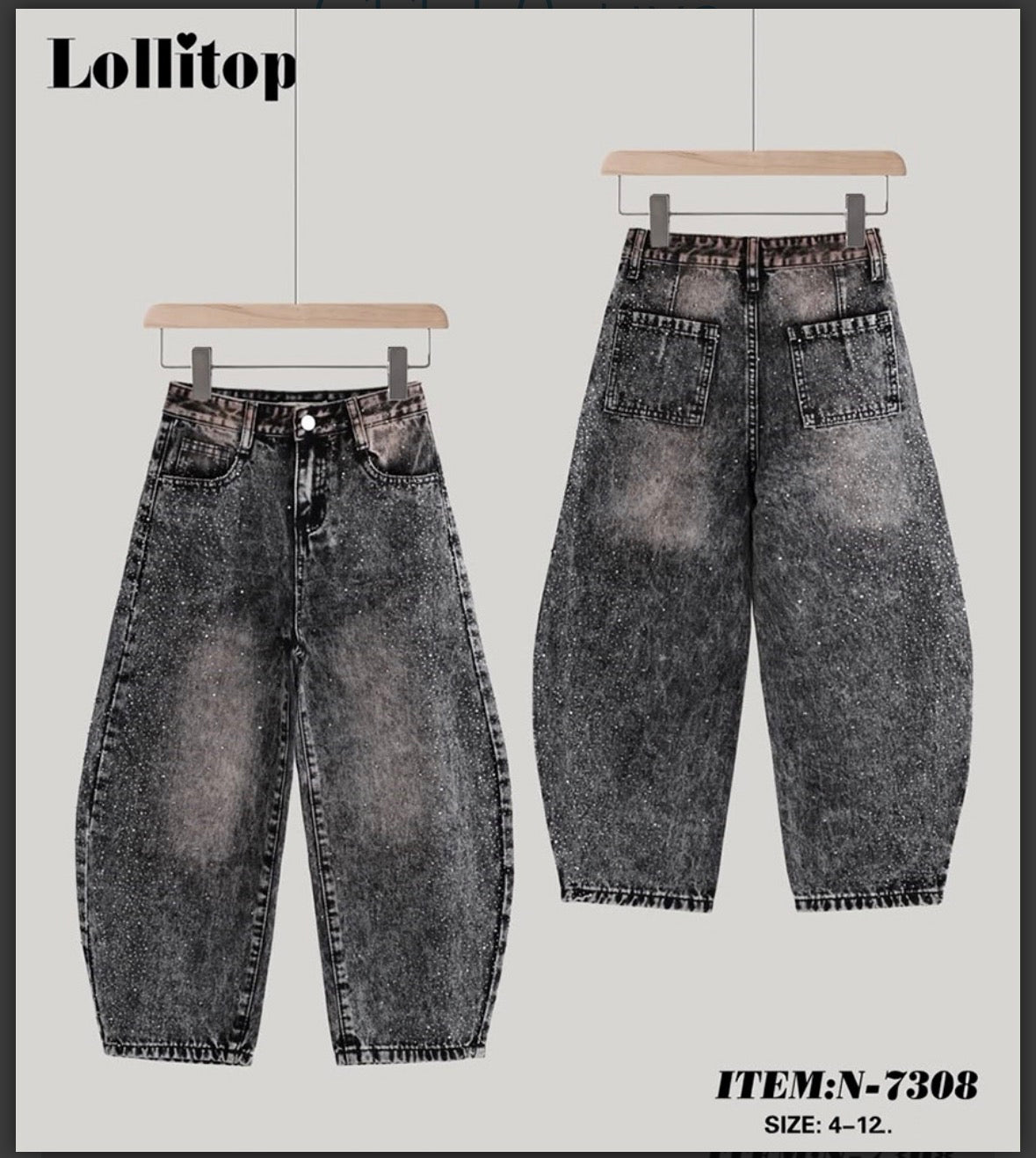 Jeans Balloon Bambina Autunno/Inverno Lollitop Con Strass