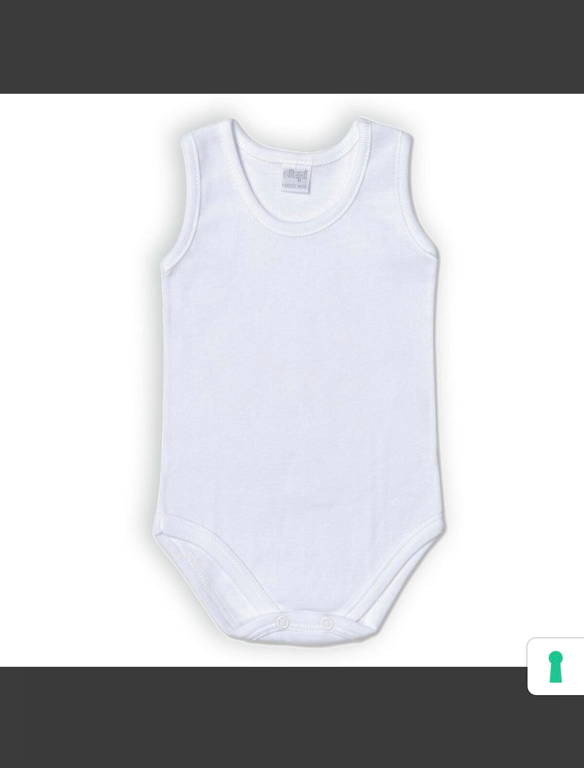 Body Neonato Senza Maniche Ellepi 100% Cotone - Abbigliamento Neonato Estivo Spalla Larga Bottoni Automatici Idea Regalo Nascita