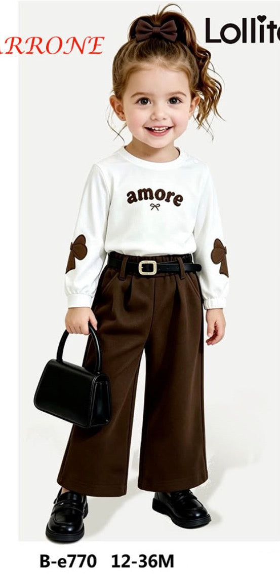 Completo Neonata Autunno Felpa+Pantalone Felpato