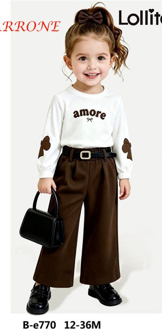 Completo Neonata Autunno Felpa+Pantalone Felpato