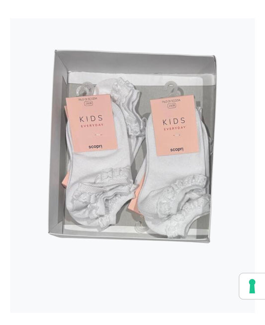 Calzino Sneaker Bambina Col Pizzo