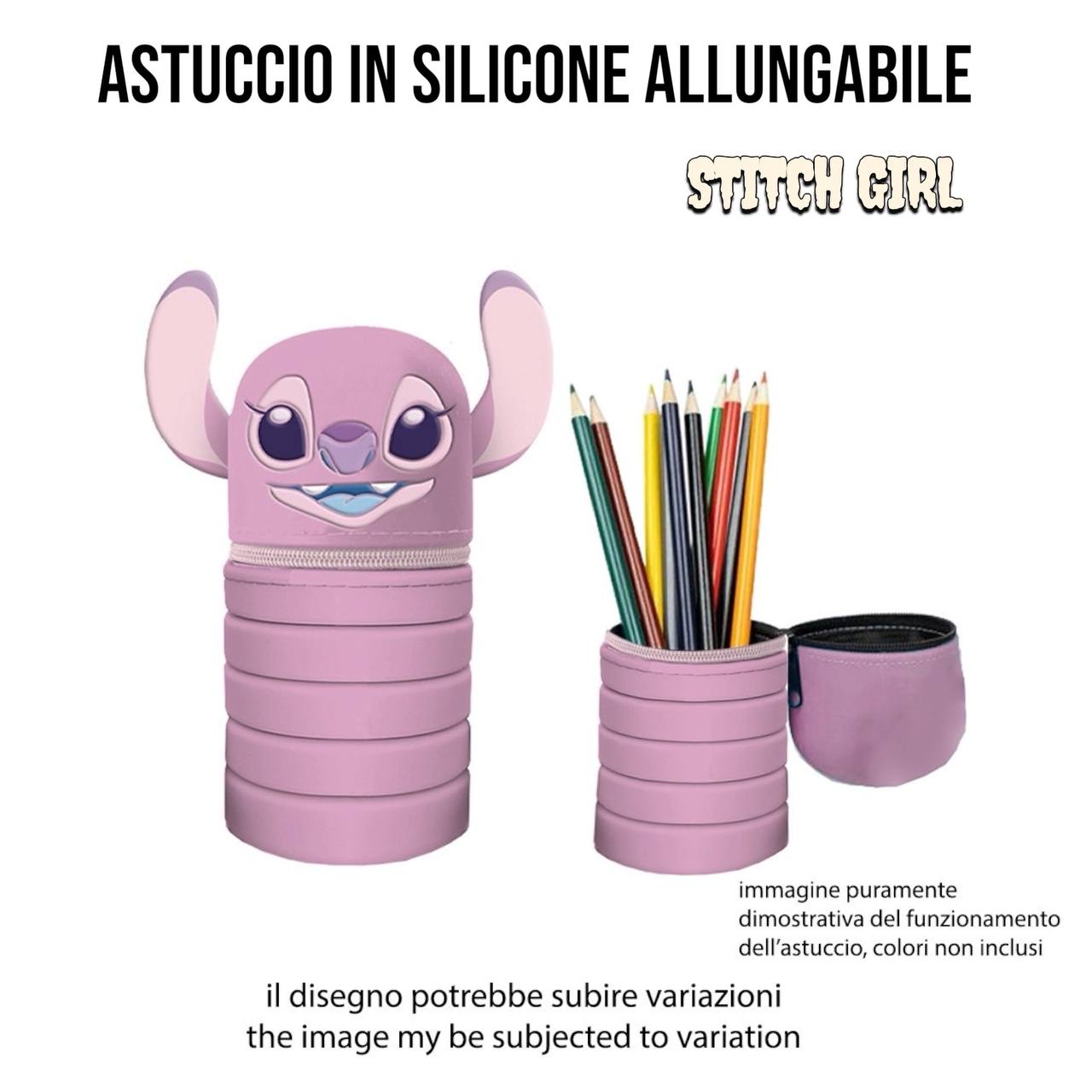 Astuccio Silicone Bambini Scuola - Portapenne Flessibile Minion Stitch Avengers - Accessori Scolastici Idea Regalo Back to School
