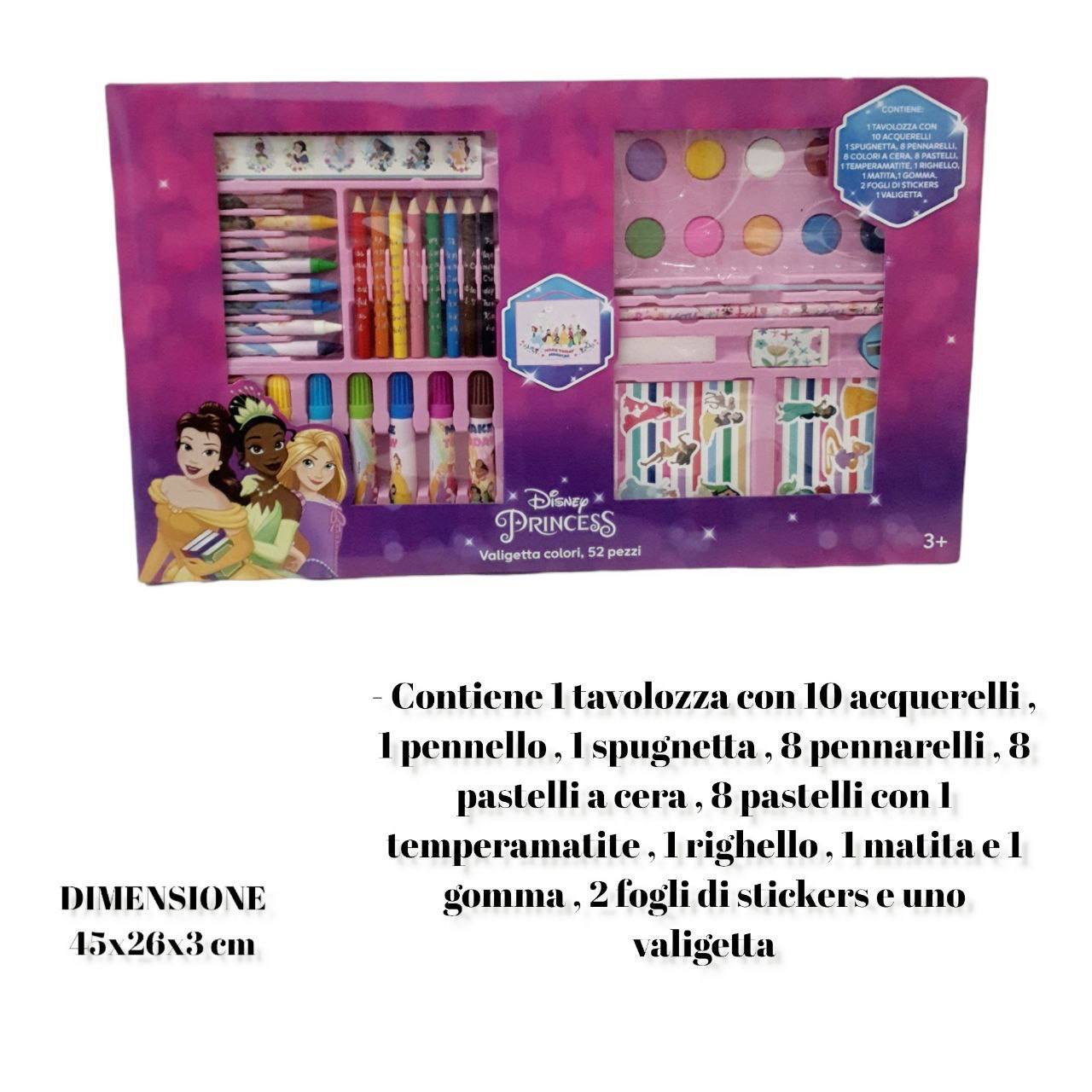 Valigietta Creativa 52 Pezzi per Bambini - Kit Disegno Colori Acquerelli Pennarelli Pastelli - Gioco Educativo Idea Regalo Bambini 3 Anni