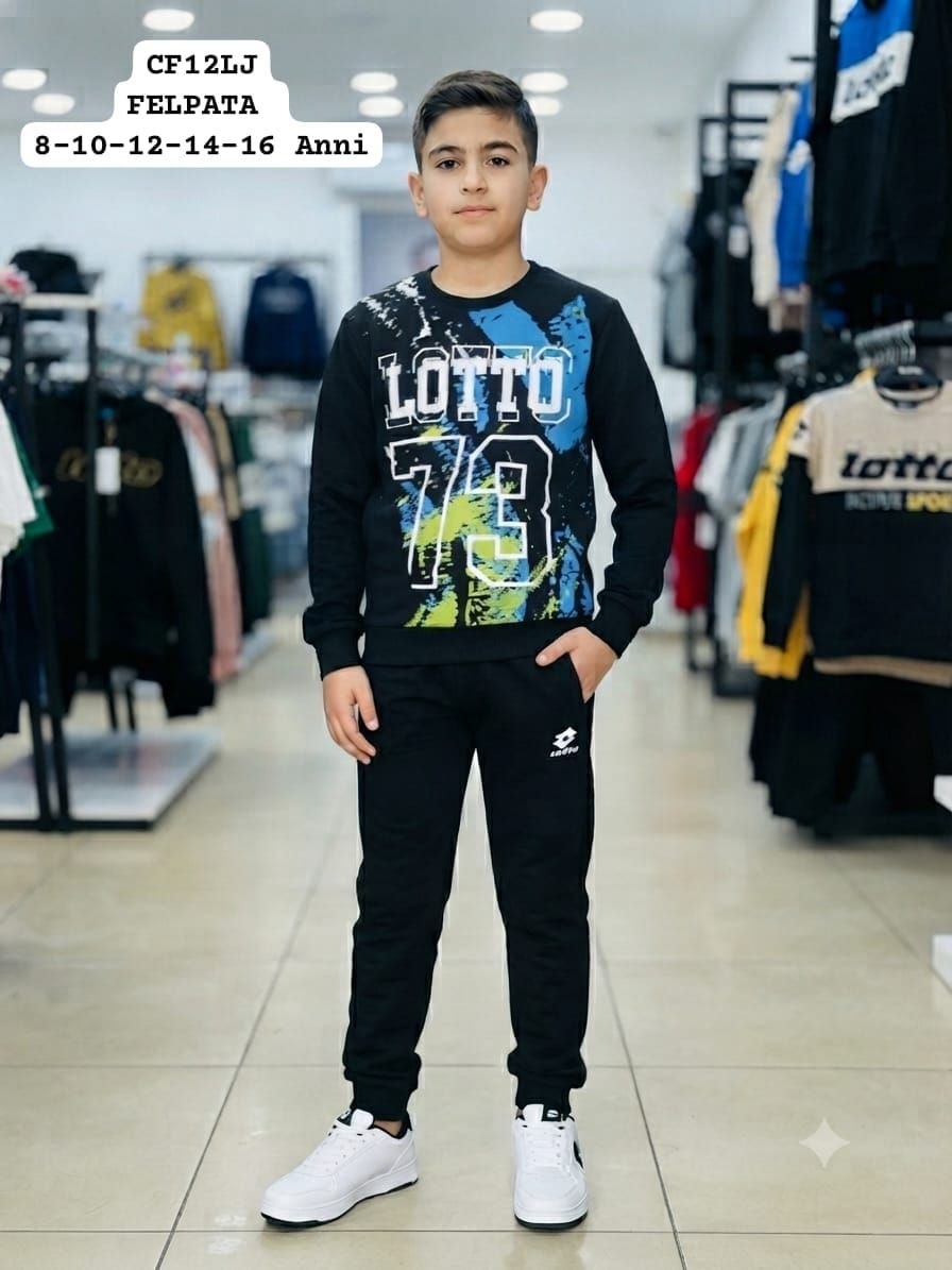 Tuta Felpata Girocollo Bambino Lotto
