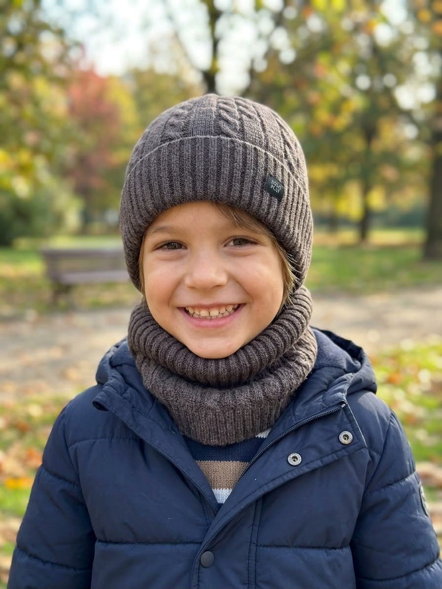 Coordinato Bambino Cappello+Scalda collo Invernale Le Kikke