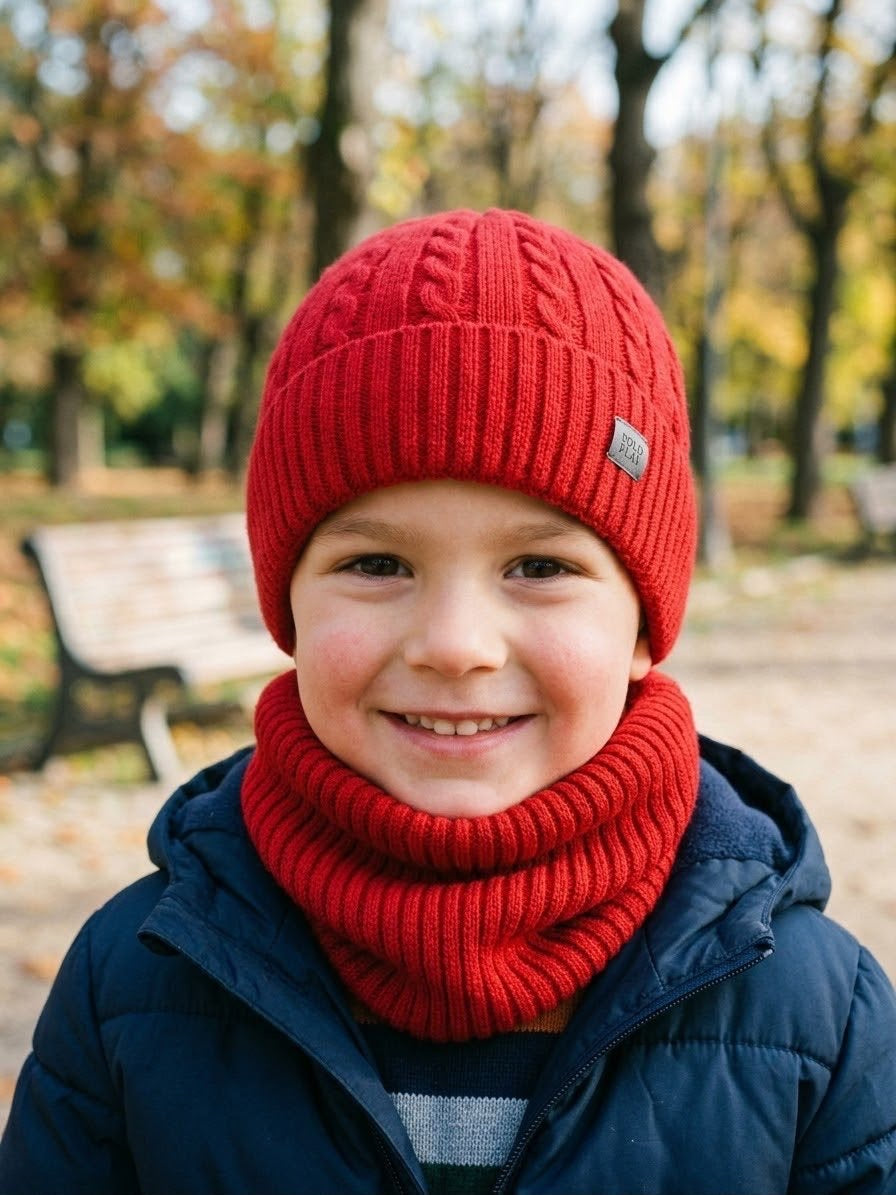 Coordinato Bambino Cappello+Scalda collo Invernale Le Kikke