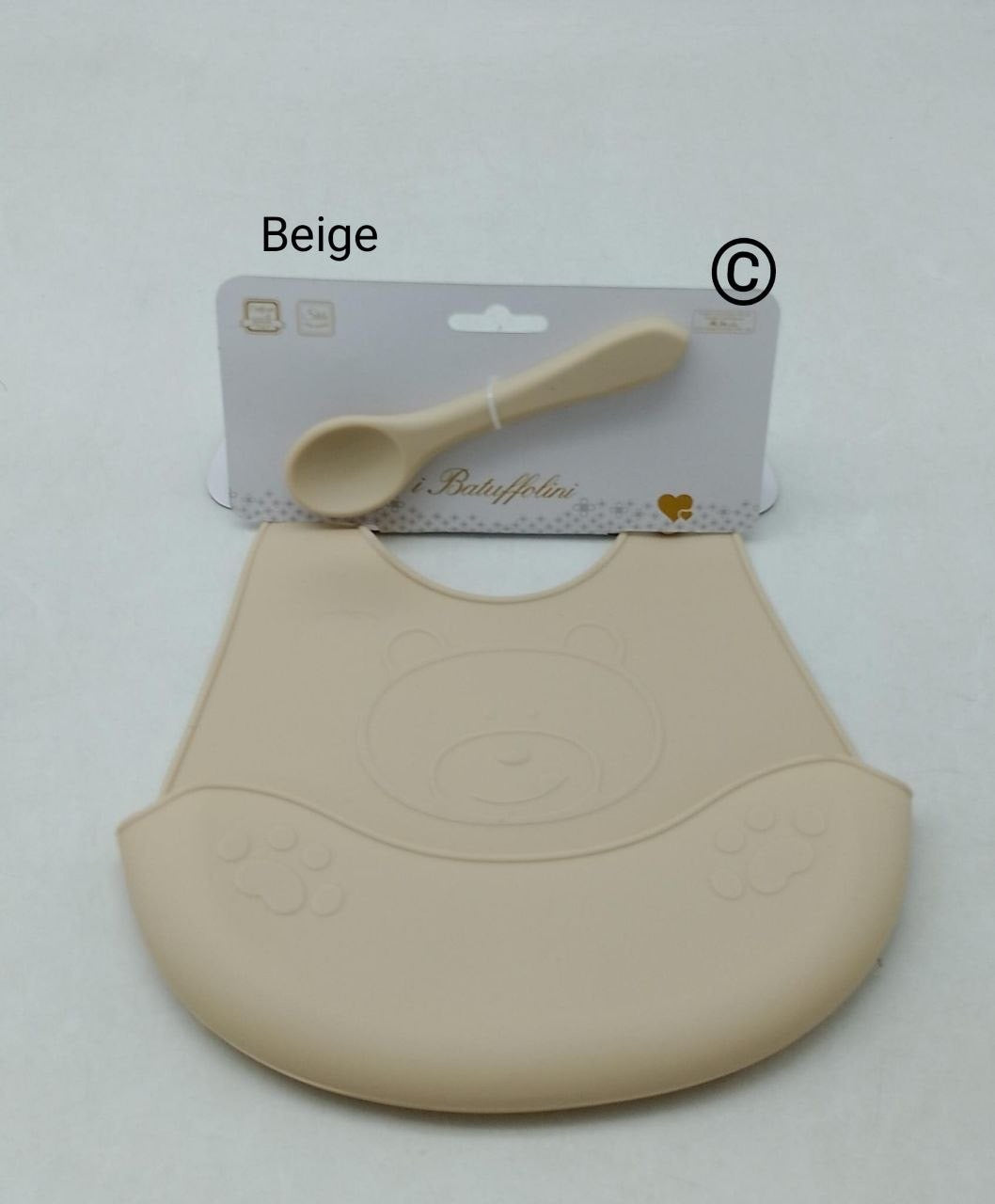 Set bavetta+cucchiaio in Silicone