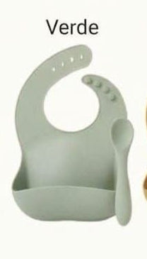 Set bavetta+cucchiaio in Silicone