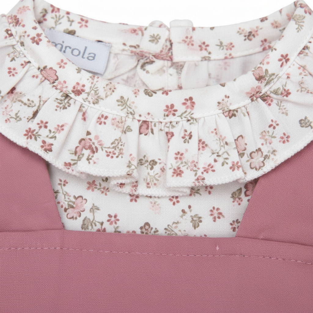 Floral blouse fabric close-up detail