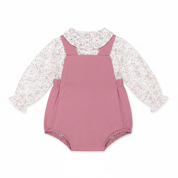 Baby girl romper set - front flat lay